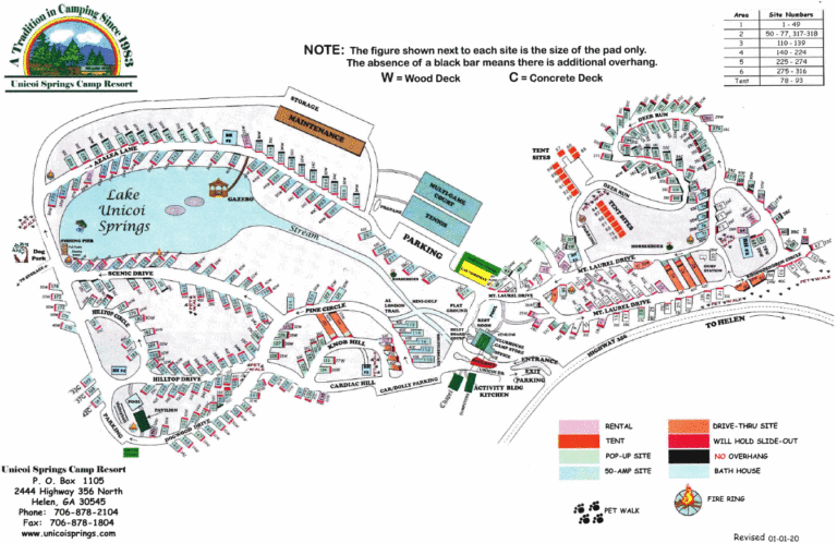 Map of Unicoi Springs RV Resort Campround