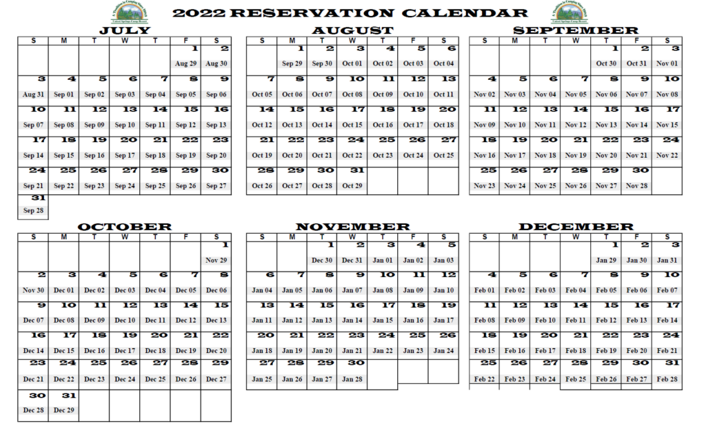 Reservation Calendar